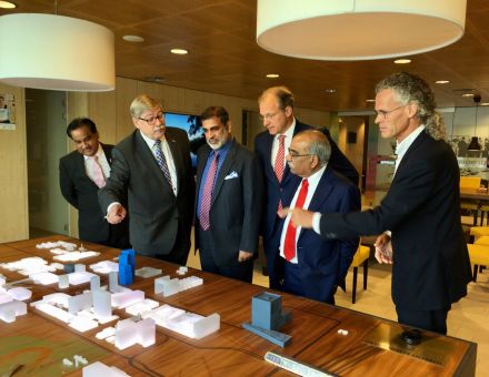 4 september 2017; bezoek van de Indiase ambassadeur, de heer Venu Rajamony bij het hoofdkantoor van het Utrechts Science Park